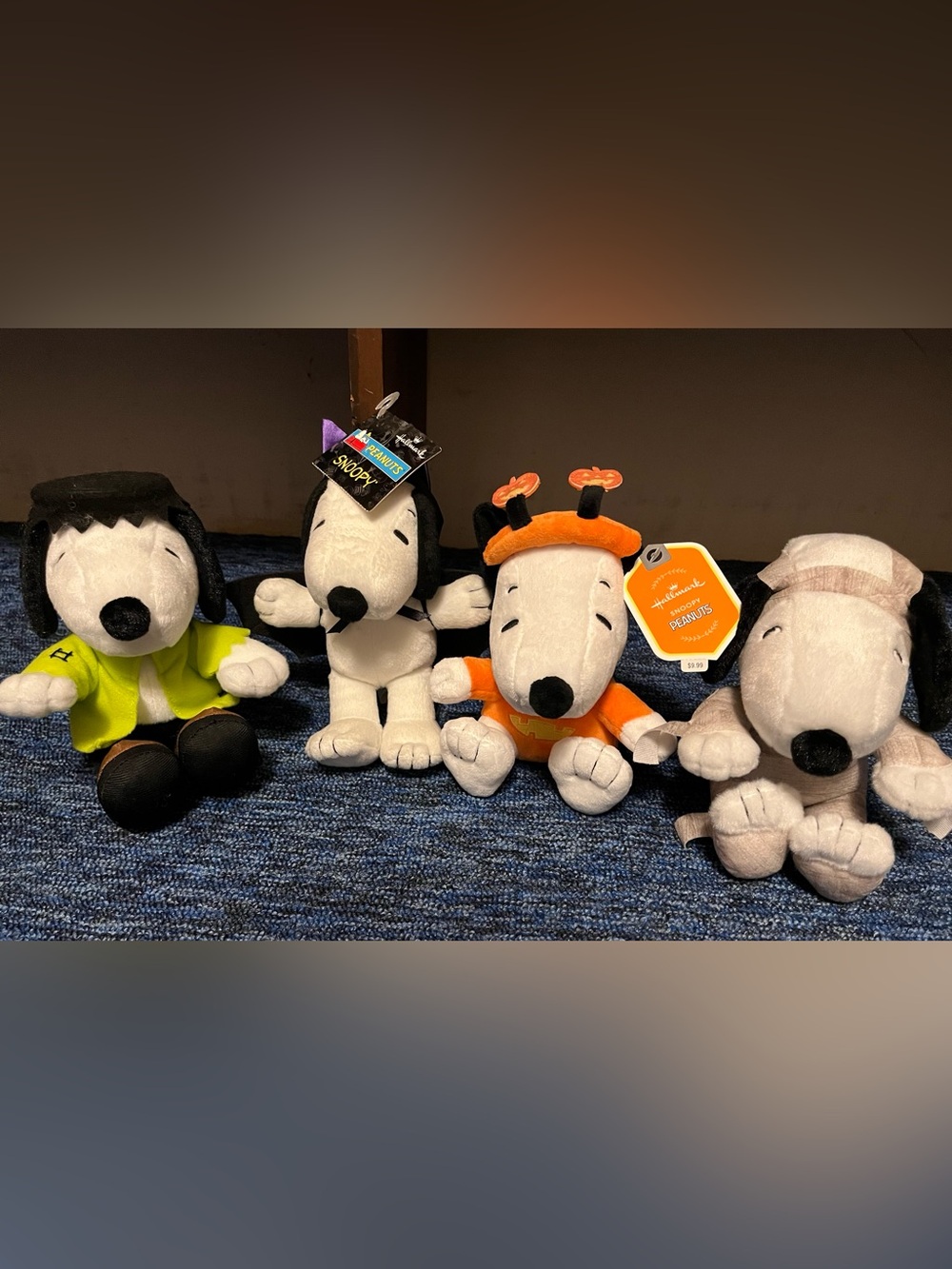 Set of 4 Snoopy Halloween Plush